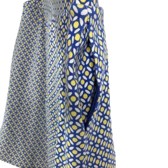 Talbots Blue White Yellow Skirt Skort with Pockets Size Medium M - Picture 5 of 11